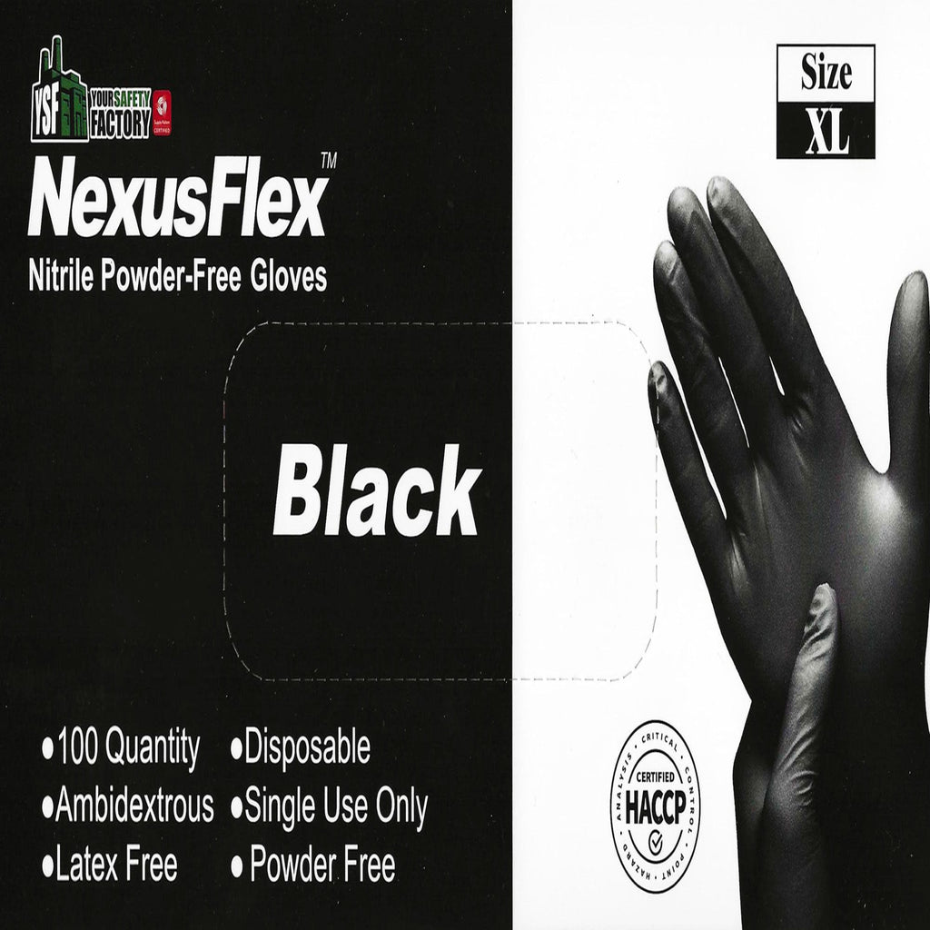 Black Nitrile Disposable Gloves - G705