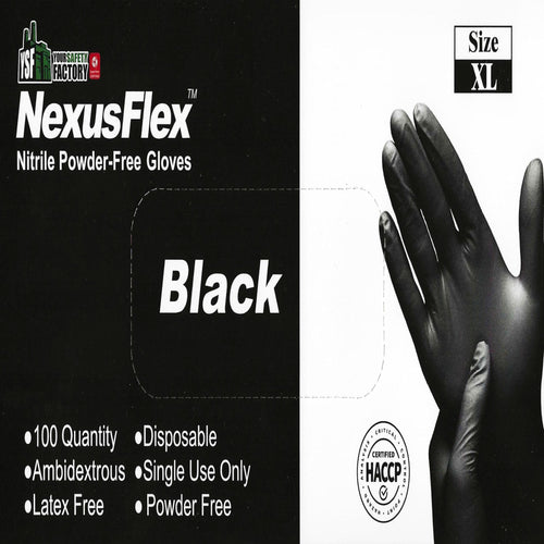 Black Nitrile Disposable Gloves - G705