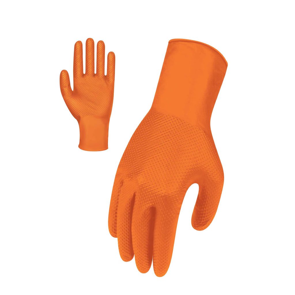 Force360 SafeTouch Disposable Nitrile Glove Industrial (Orange) - GWORX006