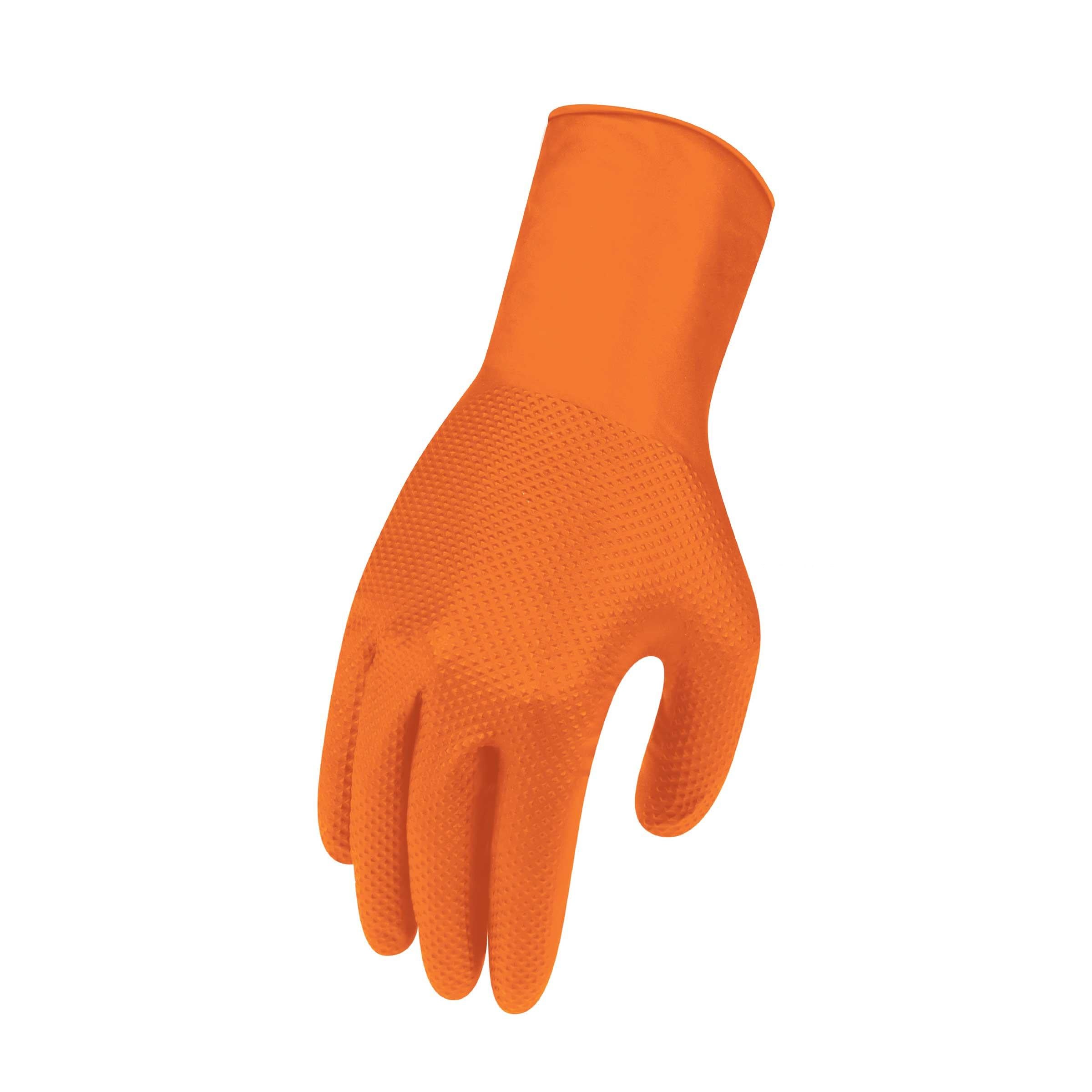 Force360 SafeTouch Disposable Nitrile Glove Industrial (Orange) - GWORX006