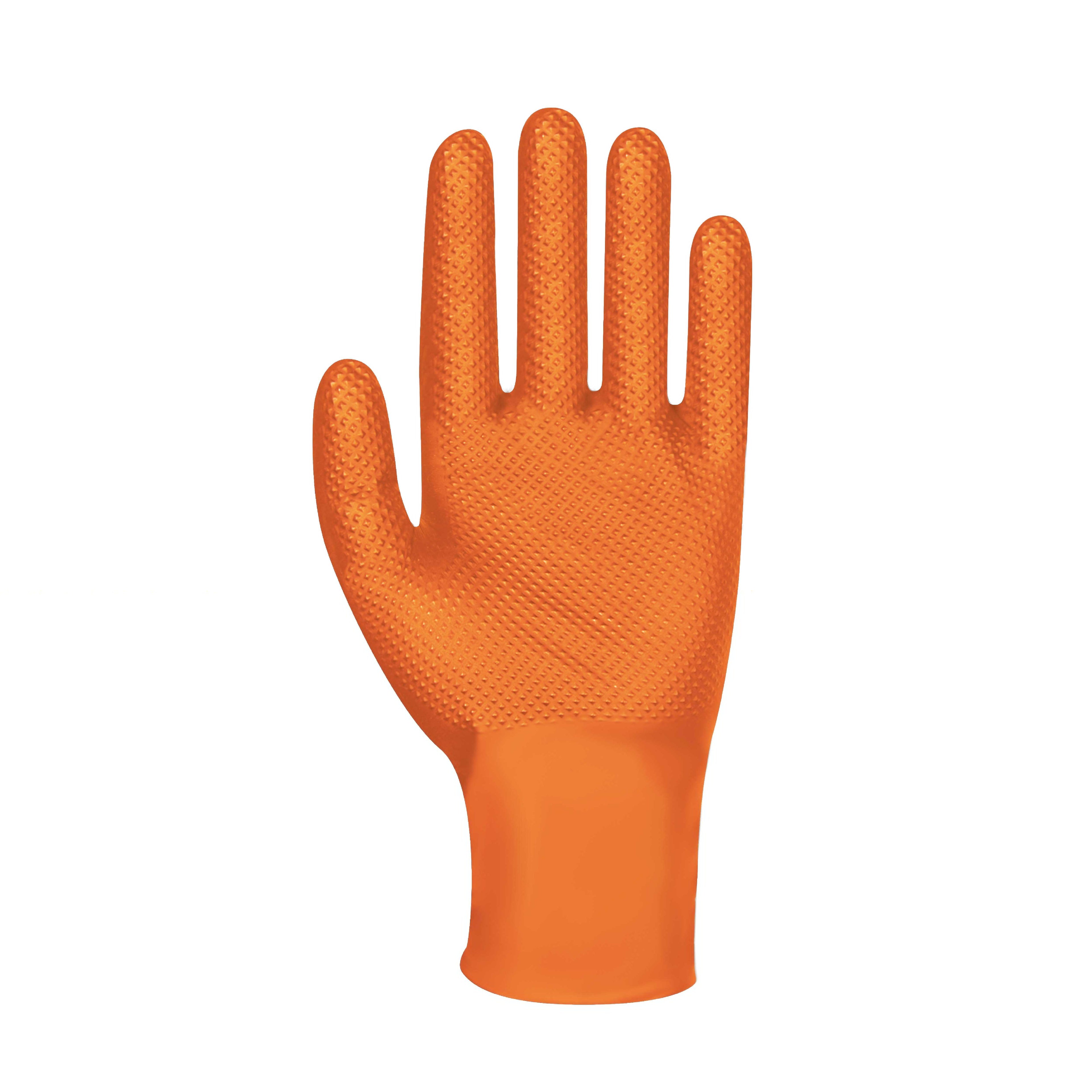 Force360 SafeTouch Disposable Nitrile Glove Industrial (Orange) - GWORX006