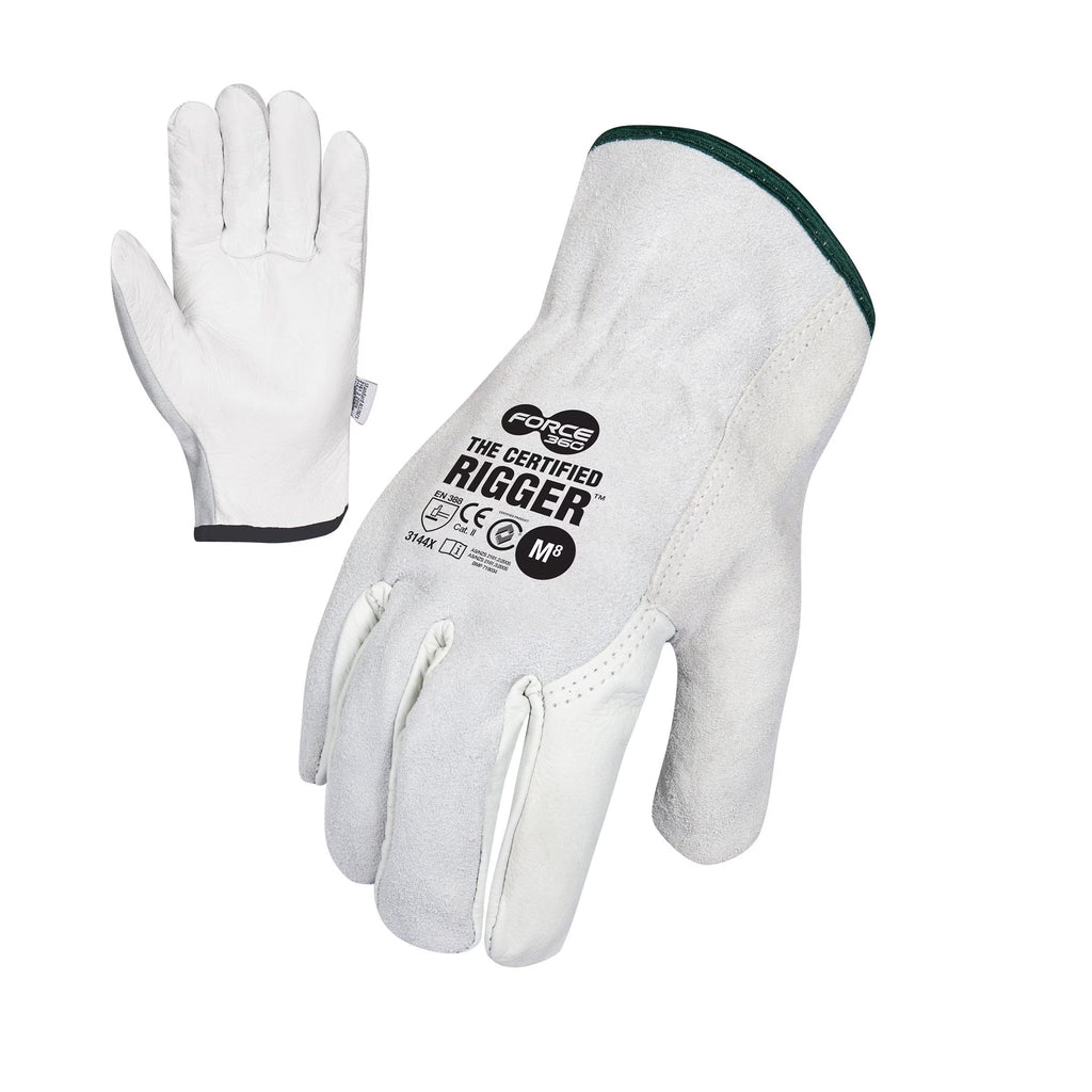 Force360 Cowhide Leather Rigger Glove (Splitback) - GWORX601
