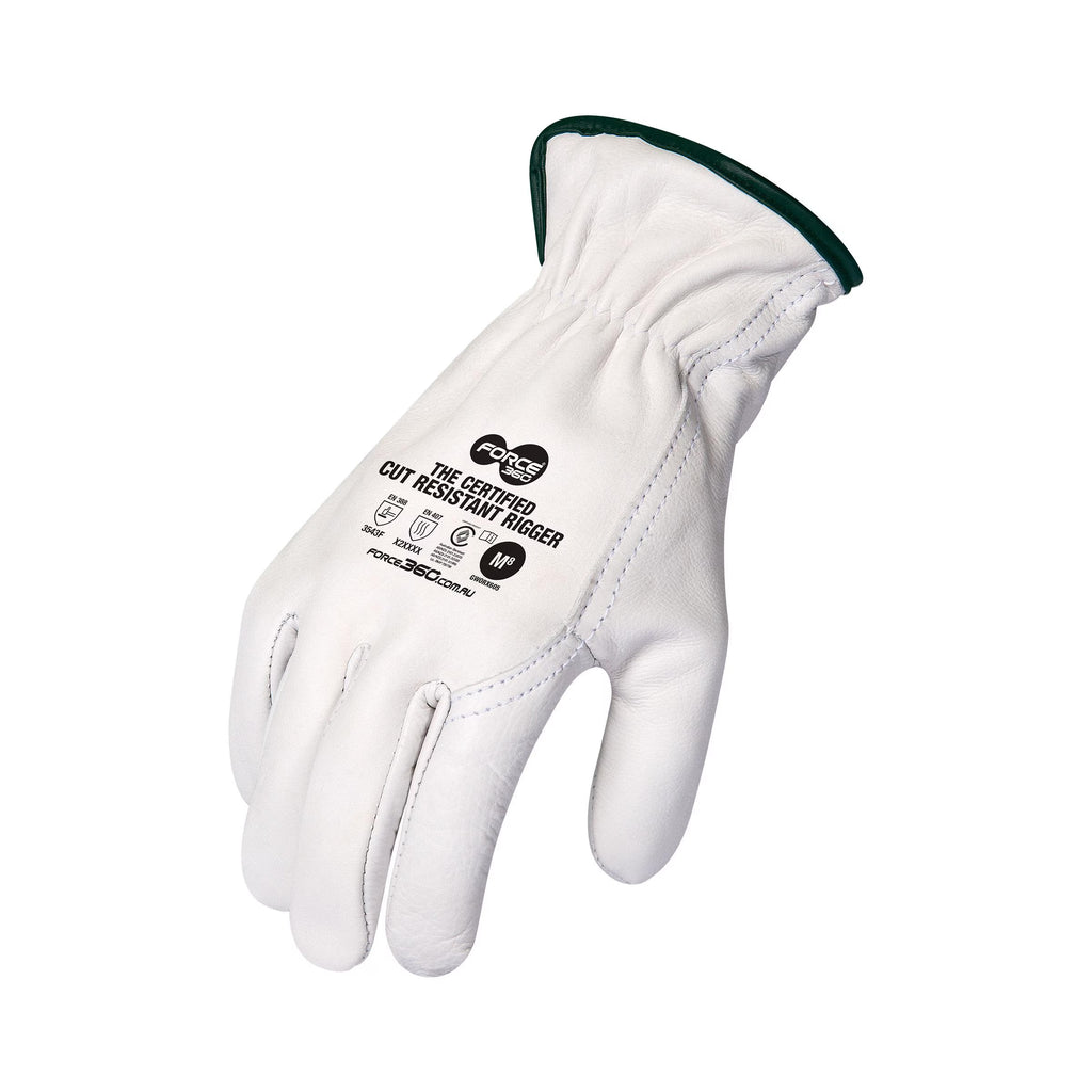 Force360 Cowhide Leather Rigger Glove (Cut Resistant) - GWORX605