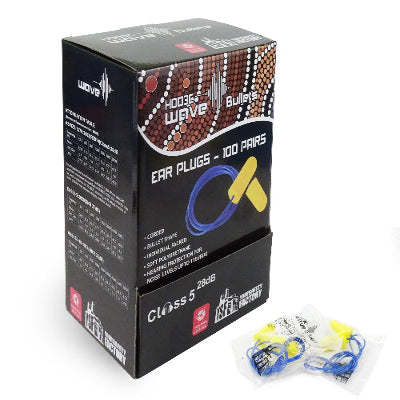 Wave Disposable Bullet Corded Earplugs (SLC80 28dB) - H003C