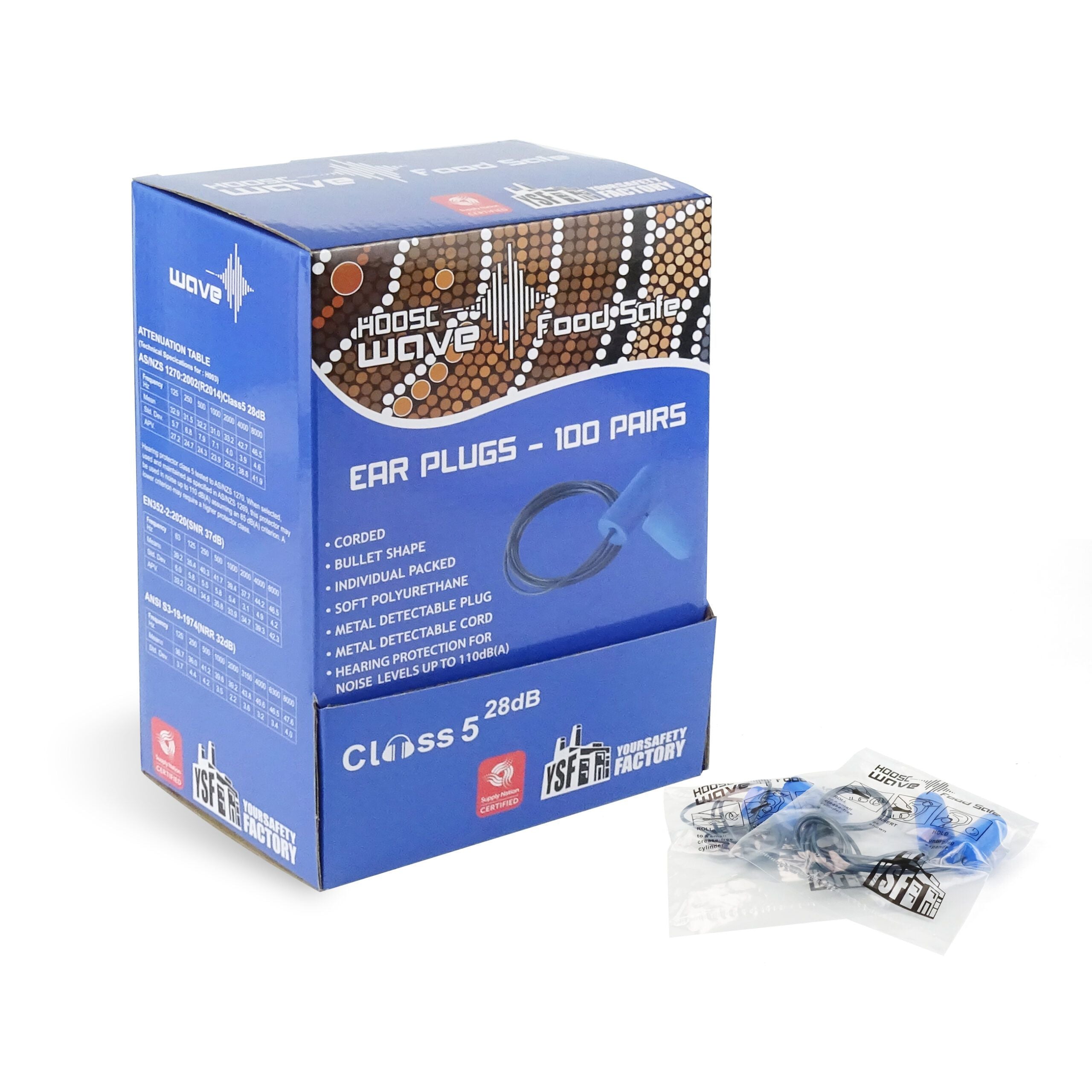 Wave Food Safe Earplugs (SLC80 28dB) - H005C