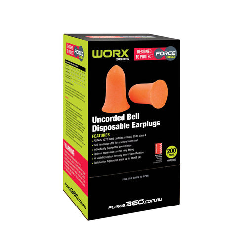 Force360 Bell Shaped Disposable Earplug (Uncorded)  - HWRX980