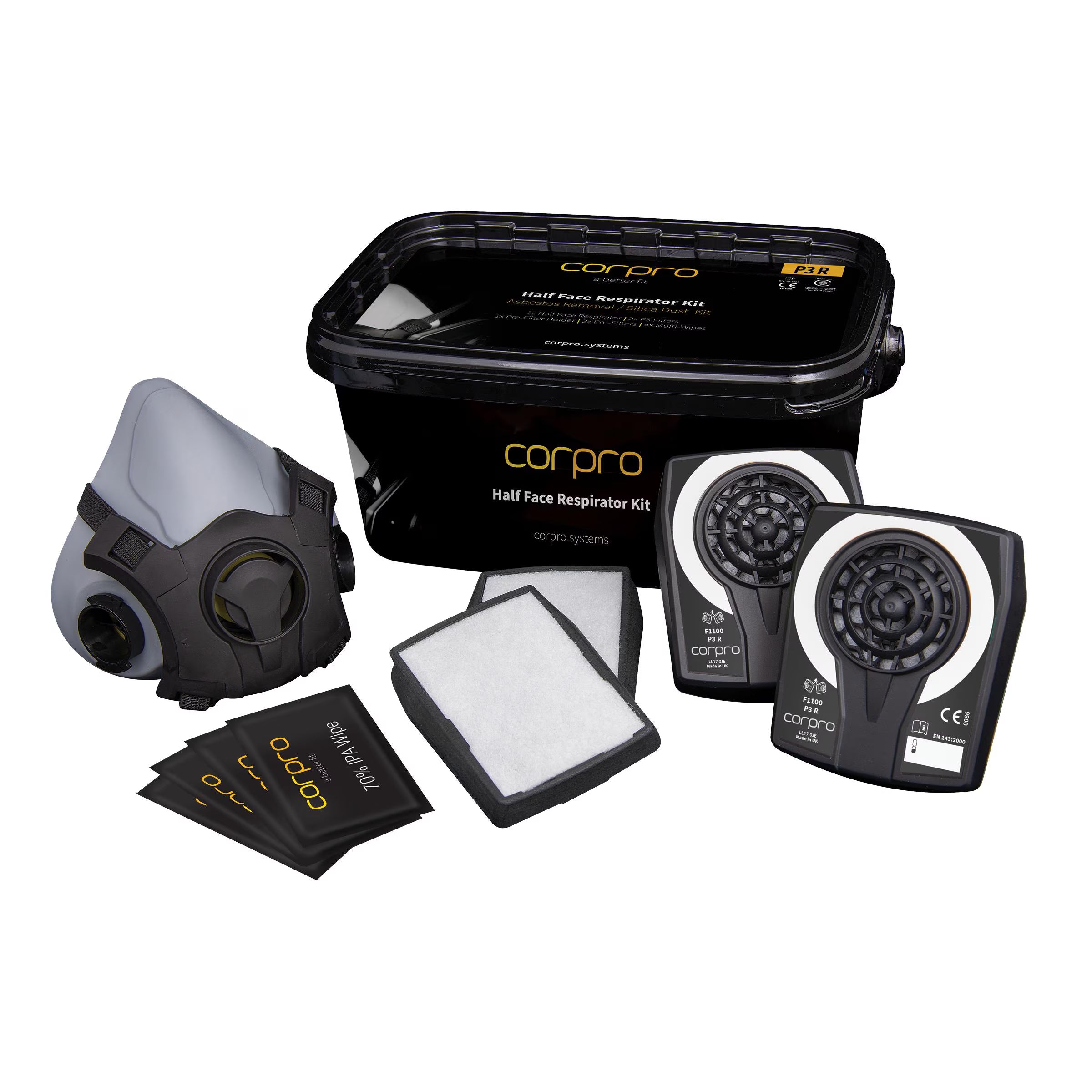 Corpro Reusable Respirator (Asbestos Removal / Silica Dust Kit) - R1400AS
