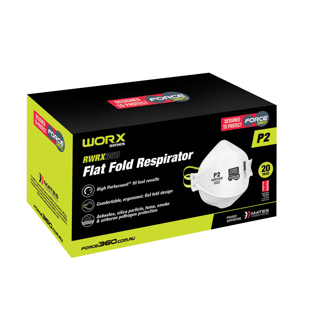 Force360 P2 Flat Fold Respirator (Disposable)- RWRX350