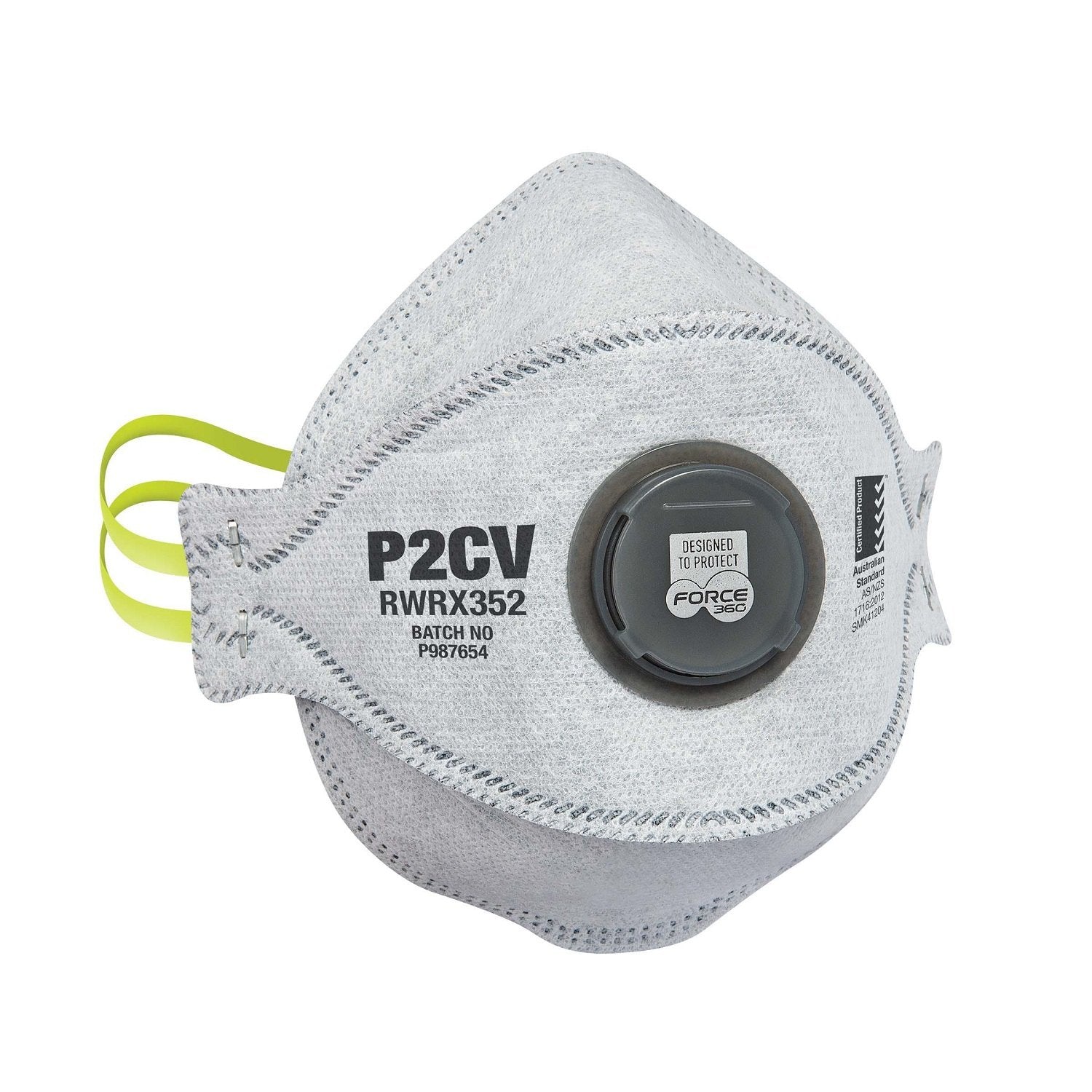 Force360 P2CV Flat Fold Valved Carbon Filter Respirator (Disposable) - RWRX352